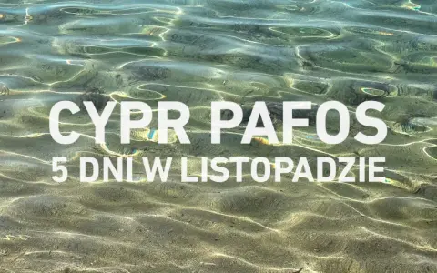 Czysta woda na Cyprze w Pafos, idealna pogoda w listopadzie na 5 dni.