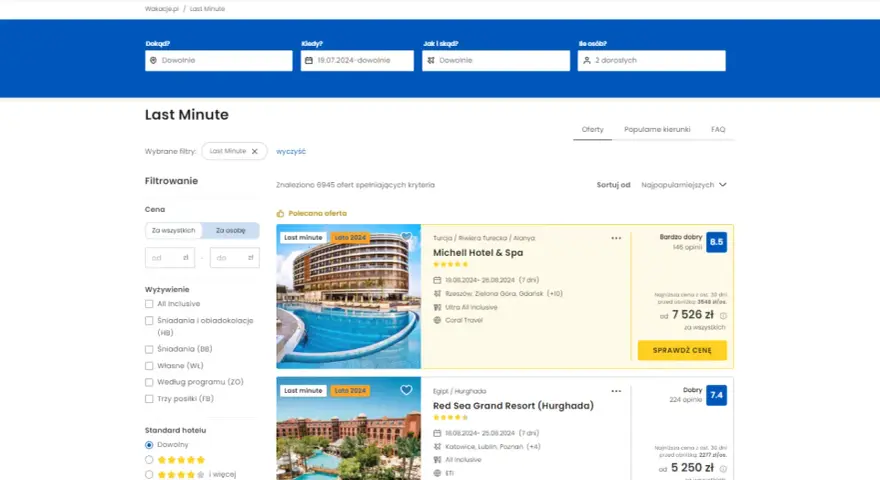 Last Minute oferty z kodem rabatowym. Znajdź wymarzone wakacje last minute, np. do Turcji lub Egiptu.