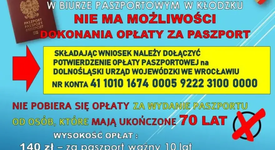 W Kłodzku nie zapłacisz za paszport. Dowiedz się, ile kosztuje paszport i gdzie dokonać opłaty.