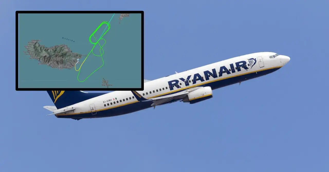 Flightradar24 samolot Ryanair na mapie