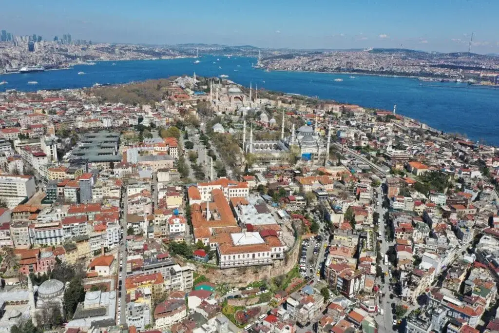 Widok na dzielnicę Sultanahmet w Stambule